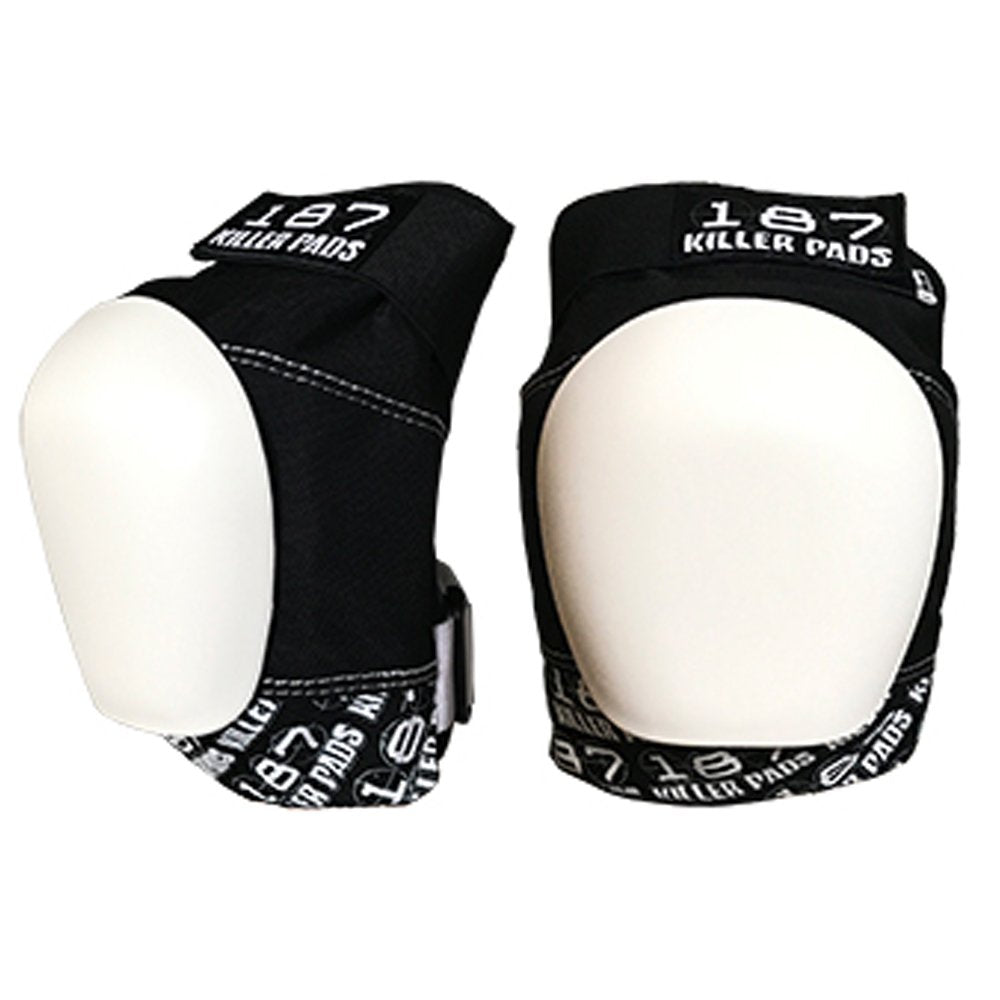 187 Pro Knee Black/White Cap